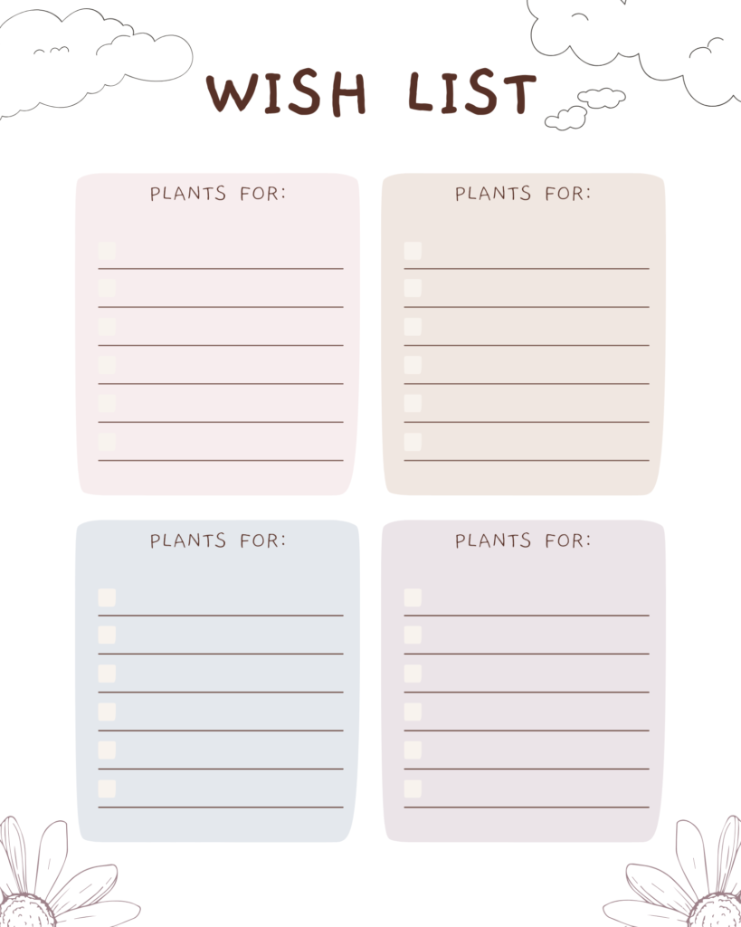 Garden Wish List