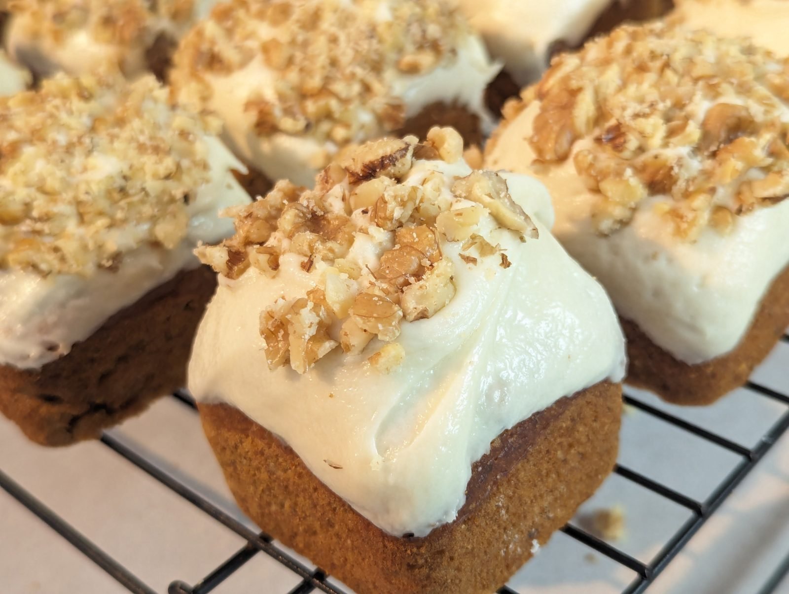 Carrot Cake Muffin with Maple Frosting