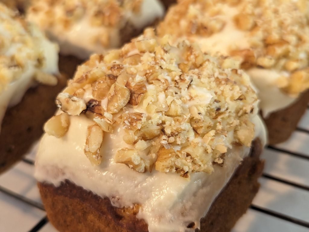 Carrot Cake Muffin with Maple Frosting