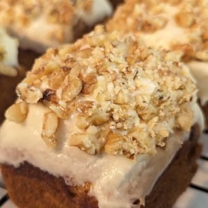Carrot Cake Muffin with Maple Frosting