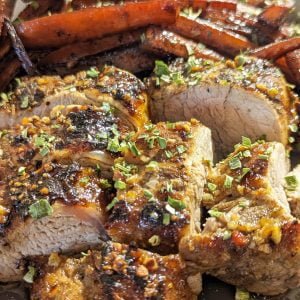 Honey Glazed Pork Tenderloin with Roasted Carrots